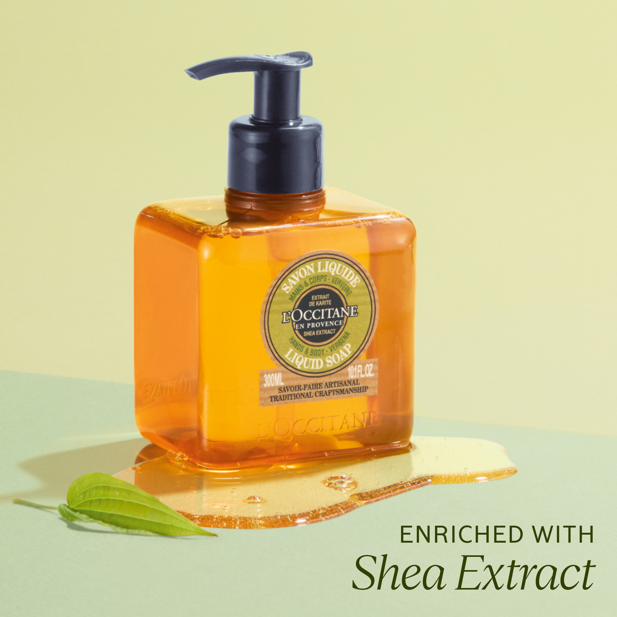 Shea Verbena Hand & Body Liquid Soap Refill + Forever Bottle