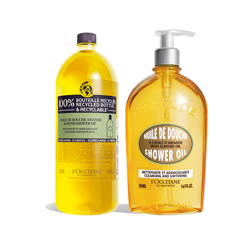 view 1/5 of Almond Shower Oil Refill Duo  | L’Occitane en Provence