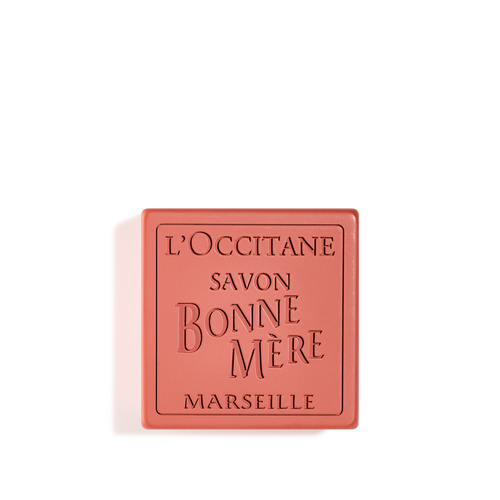 view 1/2 of Bonne Mère Rhubarb with Basil Soap 100 g | L’Occitane en Provence