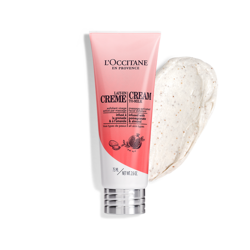 view 1/2 of Cream-to-Milk Massage Activated Facial Exfoliant 75 ml | L’Occitane en Provence